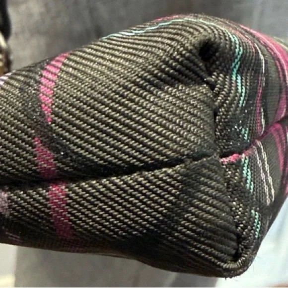 Coach Black and Pink Plaid Crossbody Bag - Picture 4 of 8